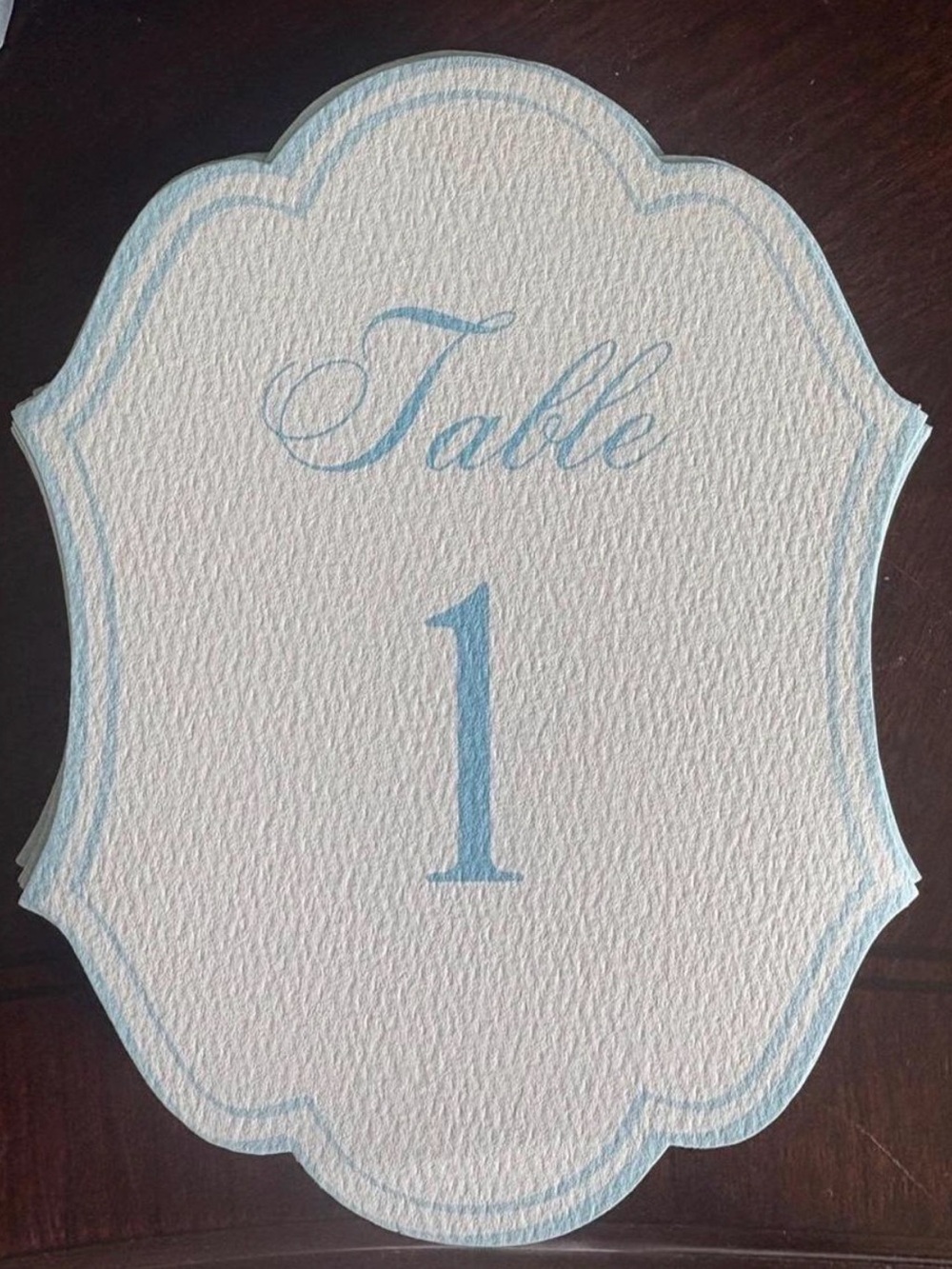 Elegant Blue Table Number Card - Set of 20 Decorative Table Signs